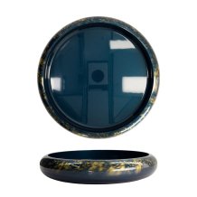 Sushi-Oke Marble Blau/Gold, Kunststoff, außen 47,6 × 8 cm, innen 40,9 × 5,4 cm