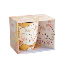 Tokyo Design Studio Tasse Kawaii Maneko Cat Gelb/Weiß, Porzellan, Ø 8,5 × 10,2 cm, 380 ml