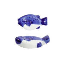 TDS, Chopstick Rest, Fish Blue, Item No. 33573