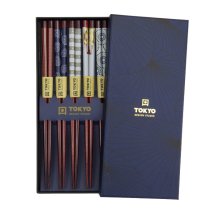 Chopstick Set,5 Black Stripe DJ at g-HoReCa