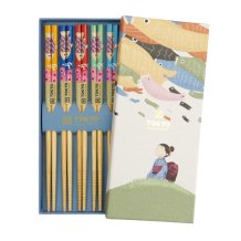 Chopstick Set,5 Black Stripe DJ at g-HoReCa