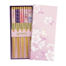 Black Twist 5 Paar Essstäbchen bei g-HoReCa