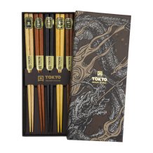 Chopstick Set,5 Black Stripe DJ at g-HoReCa