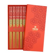 Chopstick Set,5 Black Stripe DJ at g-HoReCa