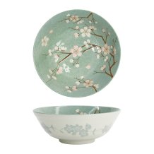 Tokyo Design Studio Ramenschale Fujisakura Grün, Porzellan, Ø 21 × 7,8 cm, 1 l