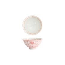 Tokyo Design Studio Reisschale Kawaii Anime Cat Rosa, Porzellan, Ø 11,3 × 5,8 cm
