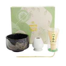 Ø 10.8x6.8cm Matcha Starter-Geschenkset Yuzu Schwarz bei g-HoReCa (Bild 1 von 2)