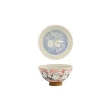 Tokyo Design Studio Reis Schale, Kawaii, Bird Rosa, Ø 11,5x6,2 cm 300ml