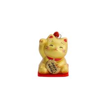 TDS, Lucky Cat, Decoration, Gold, 3.5 cm - Item No. 34125