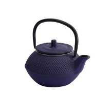 WY Teapot Arare Blue, Cast Iron, 13.5 × 11.5 × 8.5 cm, 350 ml
