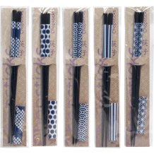 Essstäbchen Blau Motiv EDO Japan bei g-HoReCa