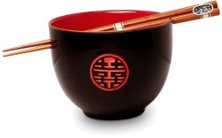 Soba bowl Black and red EDO Japan at g-HoReCa