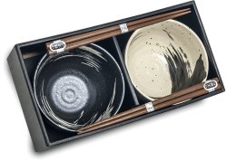 Dinner set Black and white Ø 13 cm | H8 cm EDO Japan at g-HoReCa (picture 1 of 2)