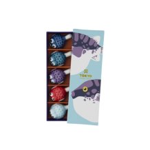 Essstäbchenablagen-Set Kawaii Fugu Bunt, 5-tlg., Porzellan