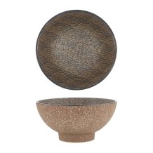 Ramenschale Minoyaki Bronze Braun, Porzellan, 1 l