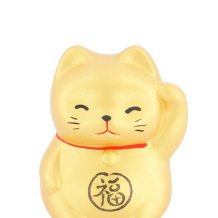 TDS, Lucky Cat, Decoration, Gold, 5.2 cm - Item No. 6197