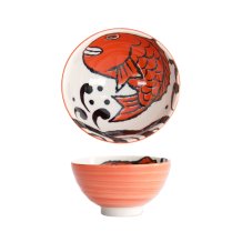 Tokyo Design Studio Schale Seafood Snapper Rot, Porzellan, Ø 11,2 × 7,2 cm, 300 ml