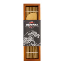 Sushi Form für Oshizushi mit Bambusmatte und Reis-Spatel bei g-HoReCa